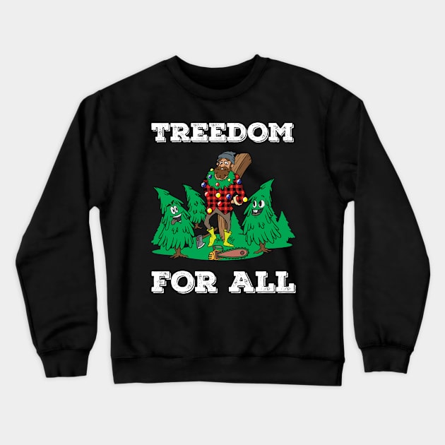 Revolution Christmas Tree Mob Revolt Rebellion Resist Gift Crewneck Sweatshirt by TellingTales